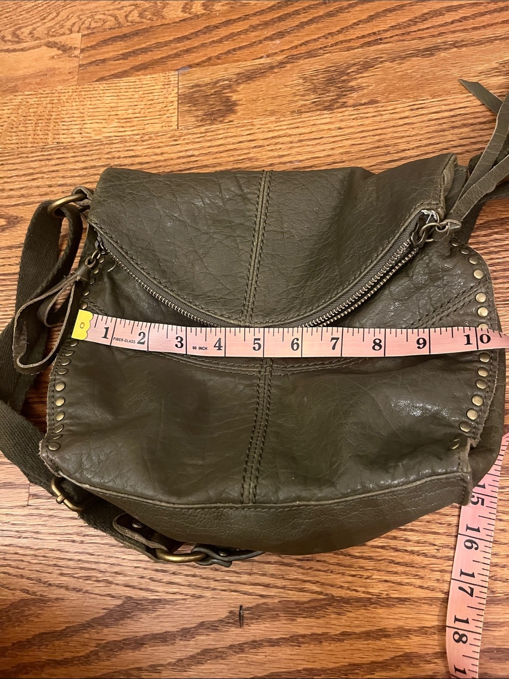 The Sak Silverlake Olive Green Studded Leather Crossbody - Picture 8 of 9